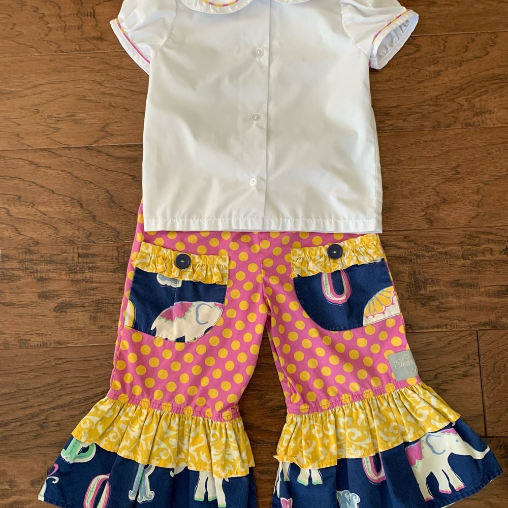 Eleanor Rose circus print pants set